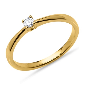 Solitaire ring i Guld
